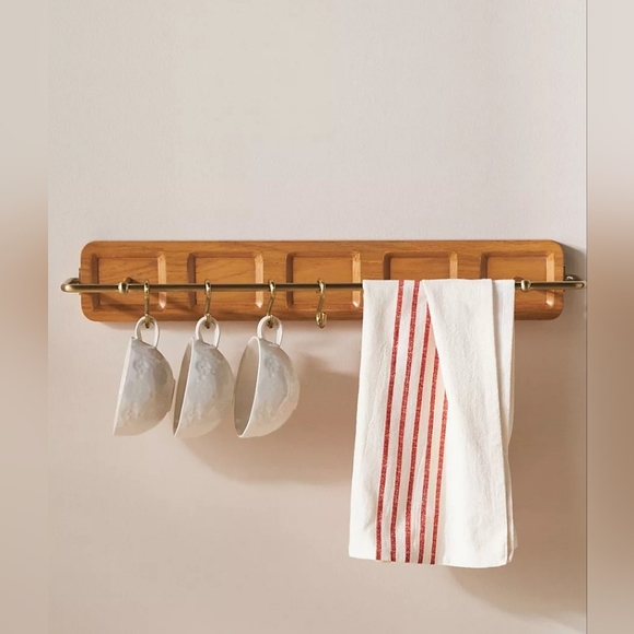 Anthropologie Other - Anthropologie Elle Oak Wood Kitchen Utensil Rail NIB